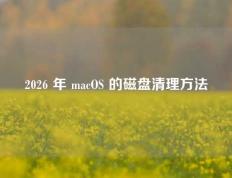 2026 年 macOS 的磁盘清理方法